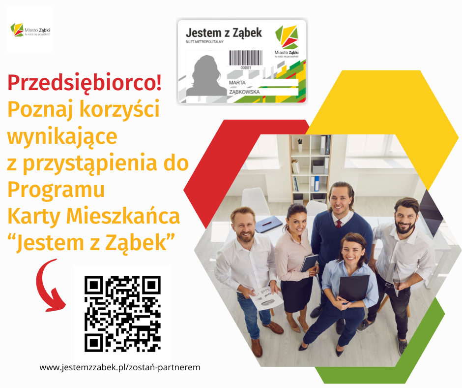zdjecie na stronie o tytule: Przedsiębiorco poznaj koerzyści z przystąpienia do Programu Karty Mieszkańca &quot;Jestem z Ząbek&quot;