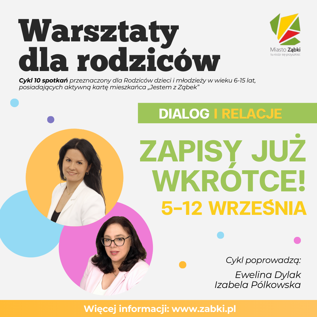 zdjecie na stronie o tytule: Zapisy już wkrótce - warsztaty dla rodziców &quot;Dialog i relacje&quot;