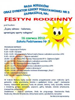 obraz-1 na stronie o tytule: Festyn rodzinny w SP3 już 16 czerwca