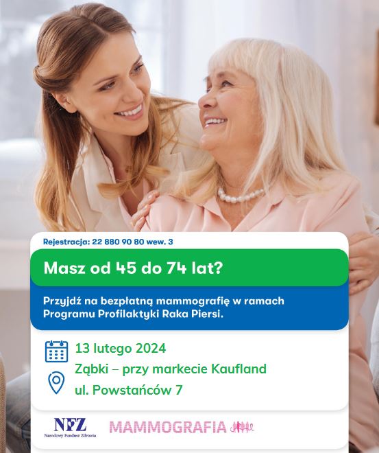 zdjecie na stronie o tytule: Badanie mammograficzne w mobilnej pracowni - 13 lutego 2024 r.