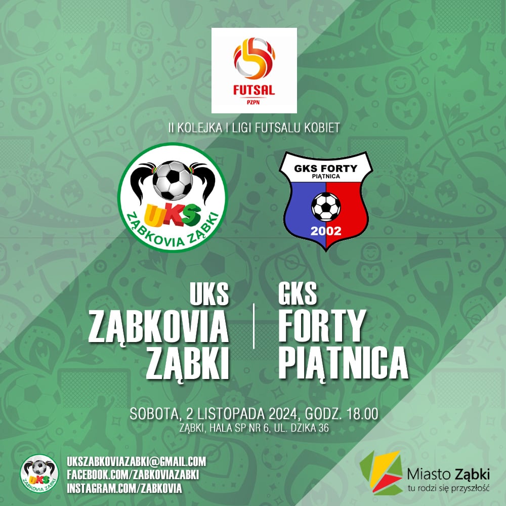 zdjecie na stronie o tytule: Zaproszenie na mecz UkS Ząbkovia Ząbki vs. GKS Forty Piątnicza