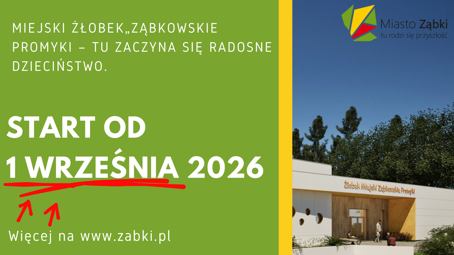 zdjecie na stronie o tytule: Od 1 września 2026 r. rusza pierwszy samorządowy żłobek w Ząbkach