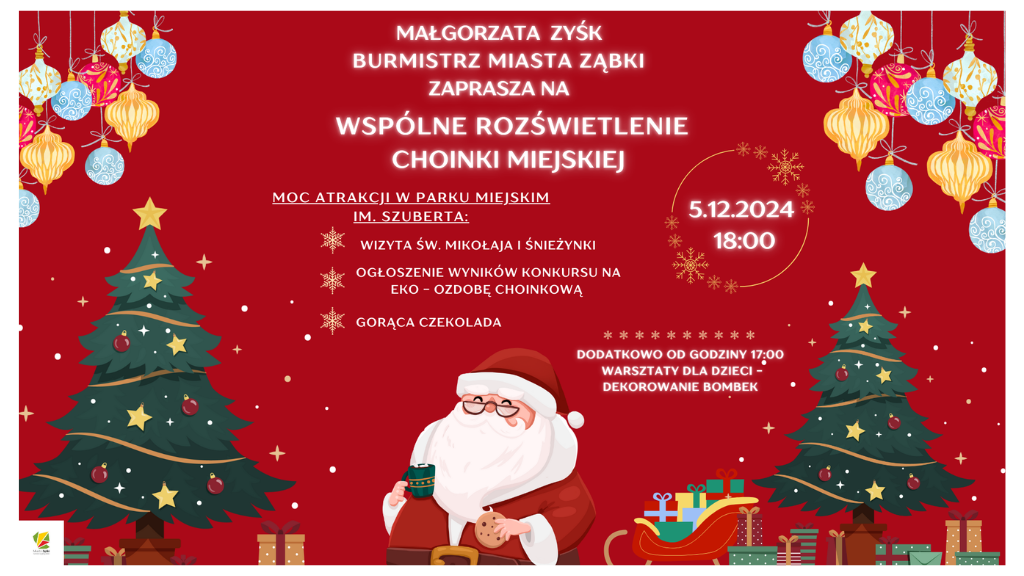 zdjecie na stronie o tytule: Rozświetlenie choinki miejskiej już 5 grudnia 2024 r.