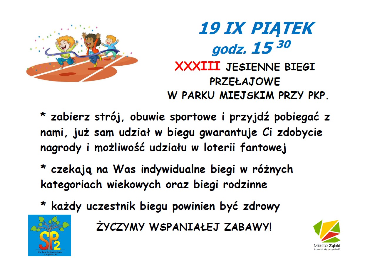 zdjecie na stronie o tytule: XXXIII Jesienne Biegi Przełajowe już w ten piątek