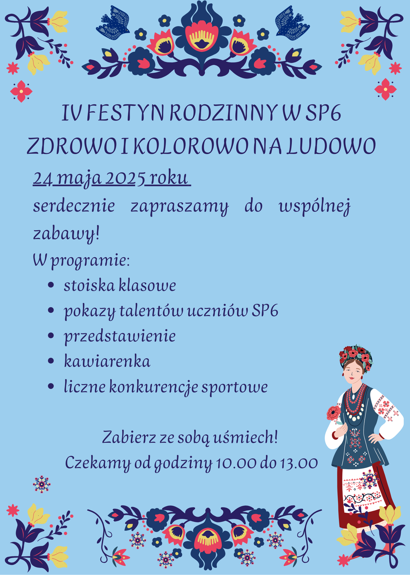 zdjecie na stronie o tytule: Rodzinny festyn &quot;Zdrowo i kolorowo na ludowo&quot;