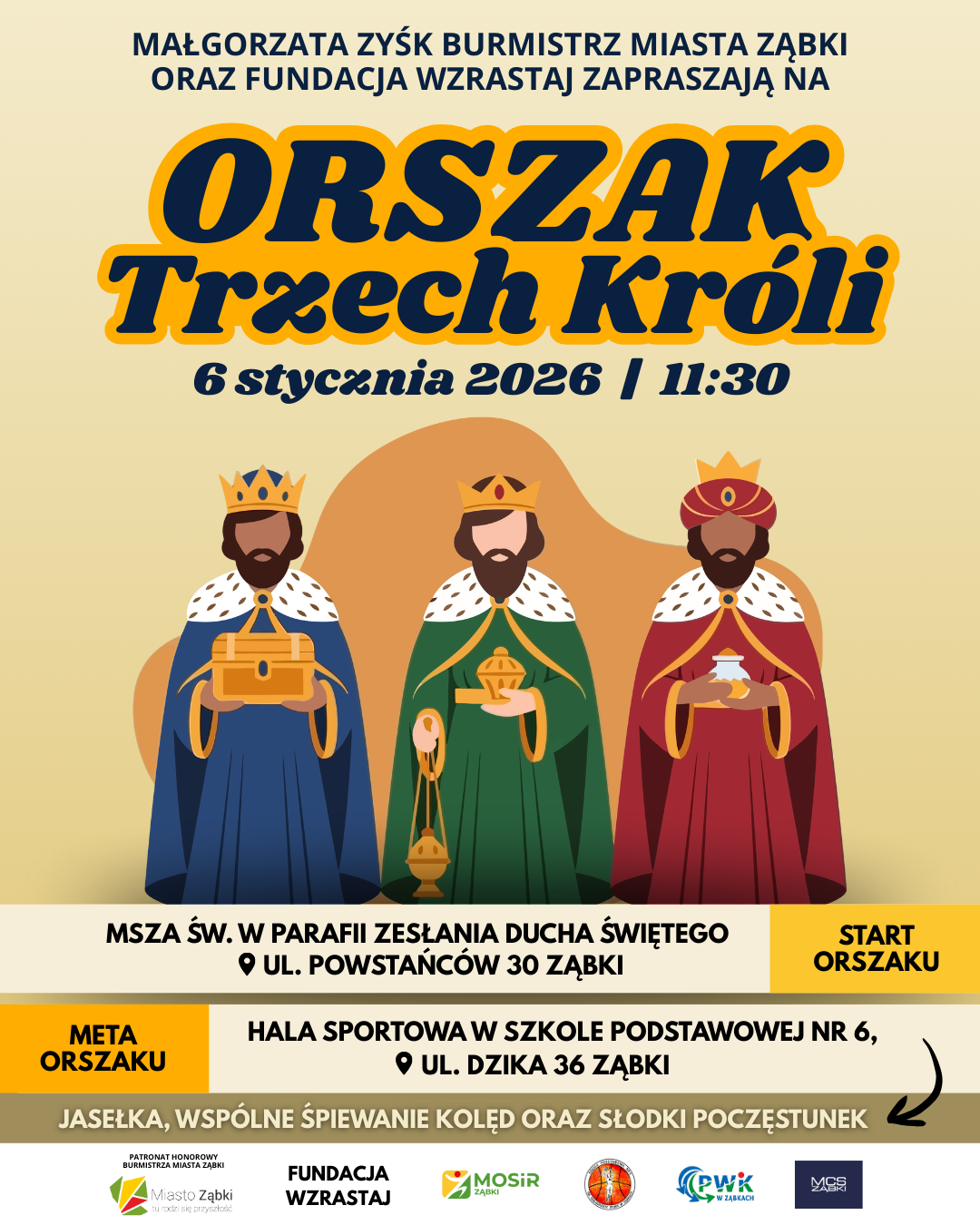 zdjecie na stronie o tytule: Orszak Trzech Króli w Ząbkach 2026 – zapraszamy całe rodziny!