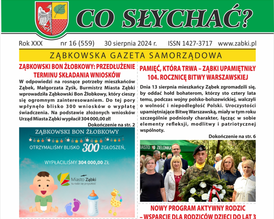 zdjecie na stronie o tytule: Numer 16/2024 Co słychać? jest już dostępny. Zapraszamy do czytania
