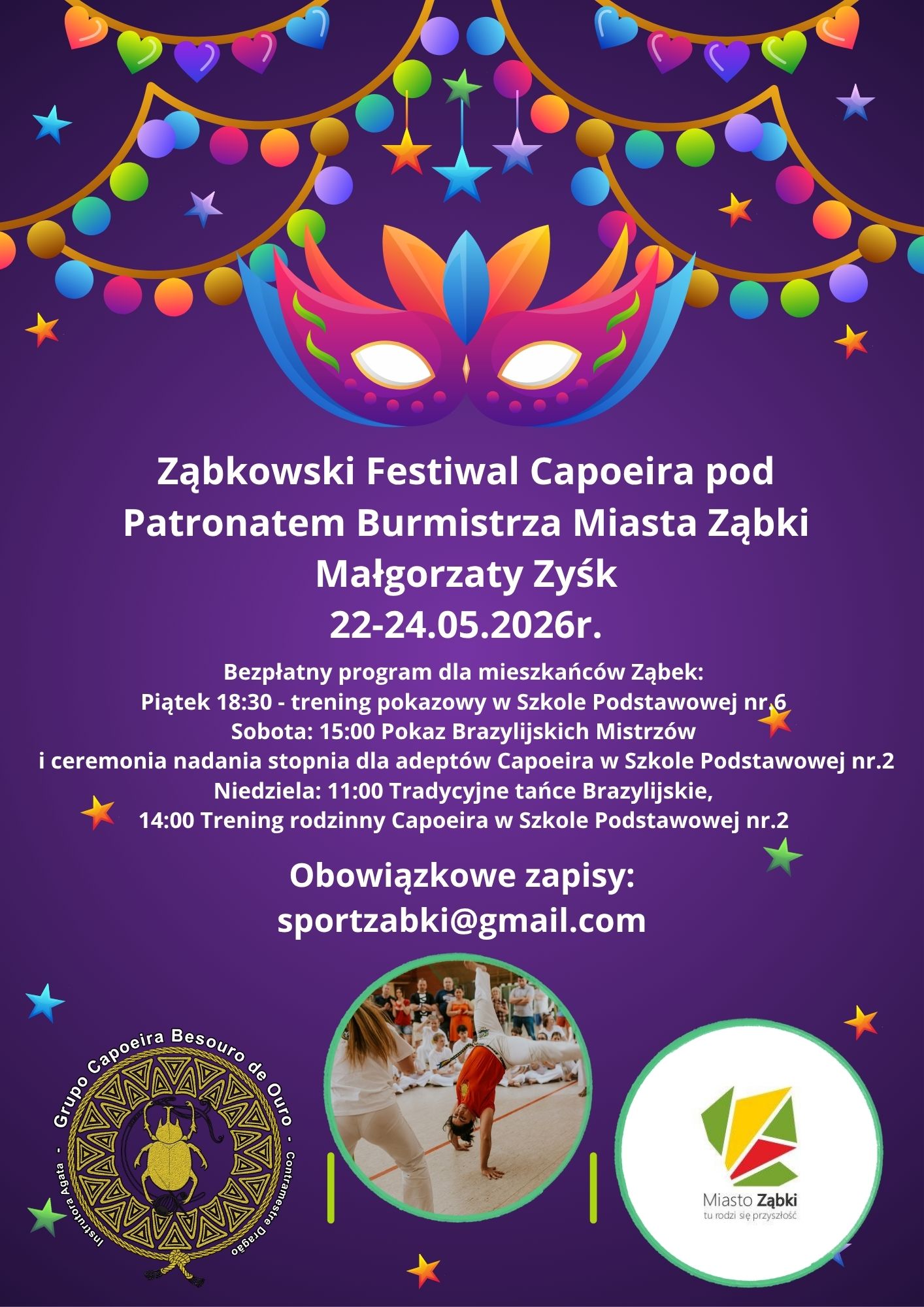 zdjecie na stronie o tytule: Ząbkowski Festiwal Capoeira już w maju!