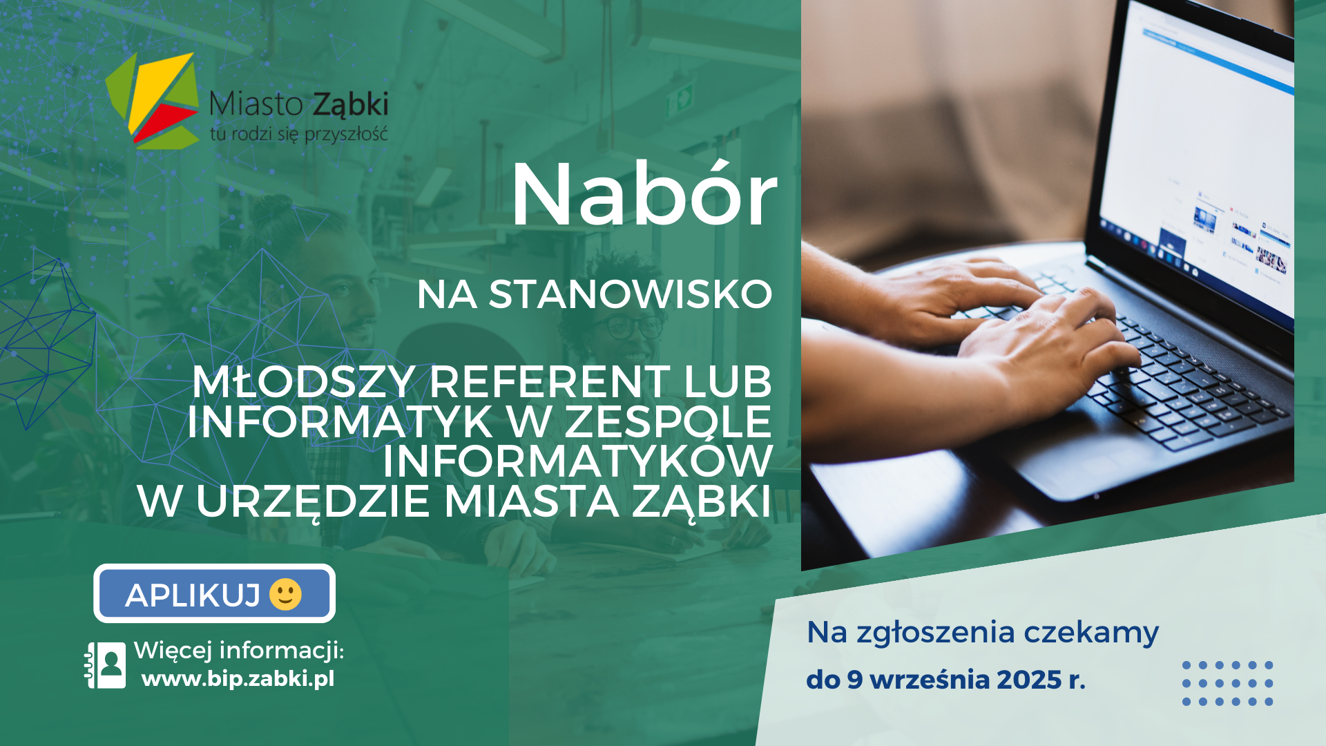 zdjecie na stronie o tytule: Zespół Informatyki UM Ząbki poszukuje pracownika