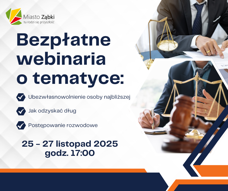 zdjecie na stronie o tytule: Bezpłatne Webinaria Online – Pomoc Prawna w Kluczowych Sprawach