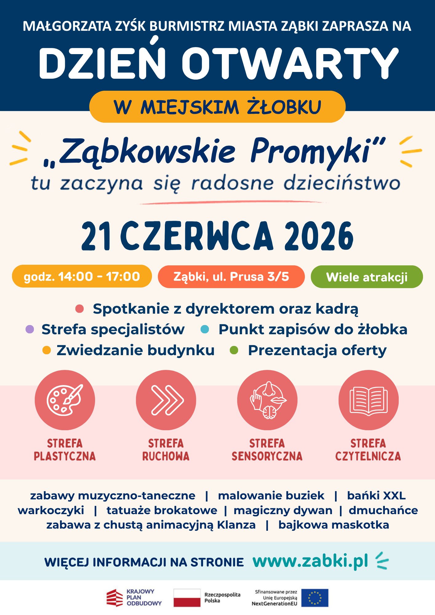 zdjecie na stronie o tytule: Dzień Otwarty w Miejskim Żłobku „Ząbkowskie Promyki”