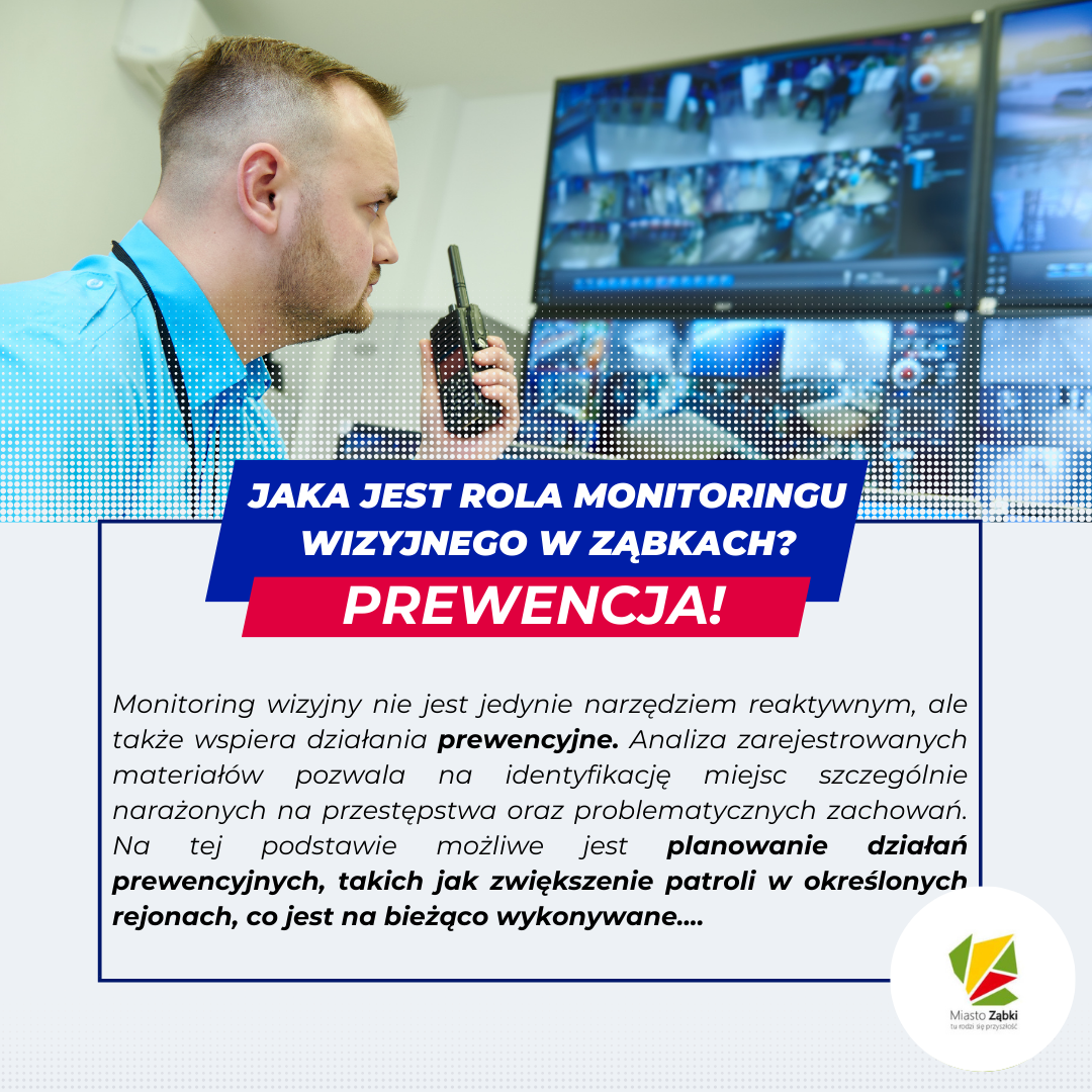 zdjecie na stronie o tytule: Jaka jest rola monitoringu wizyjnego w Ząbkach?