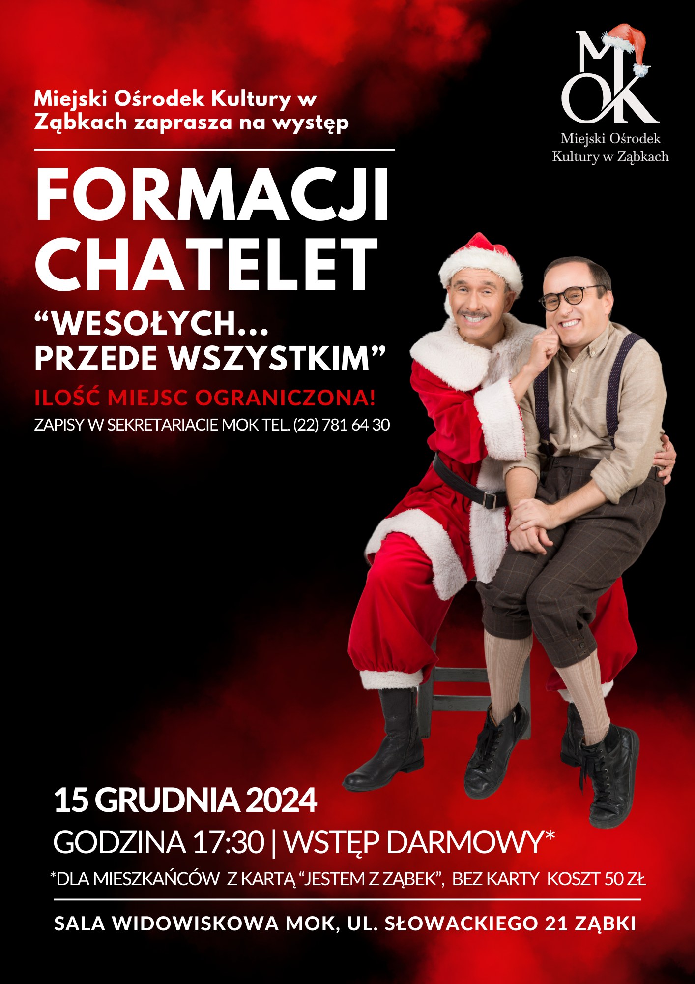 zdjecie na stronie o tytule: Miejski Ośrodek Kultury w Ząbkach zaprasza na świąteczny występ
