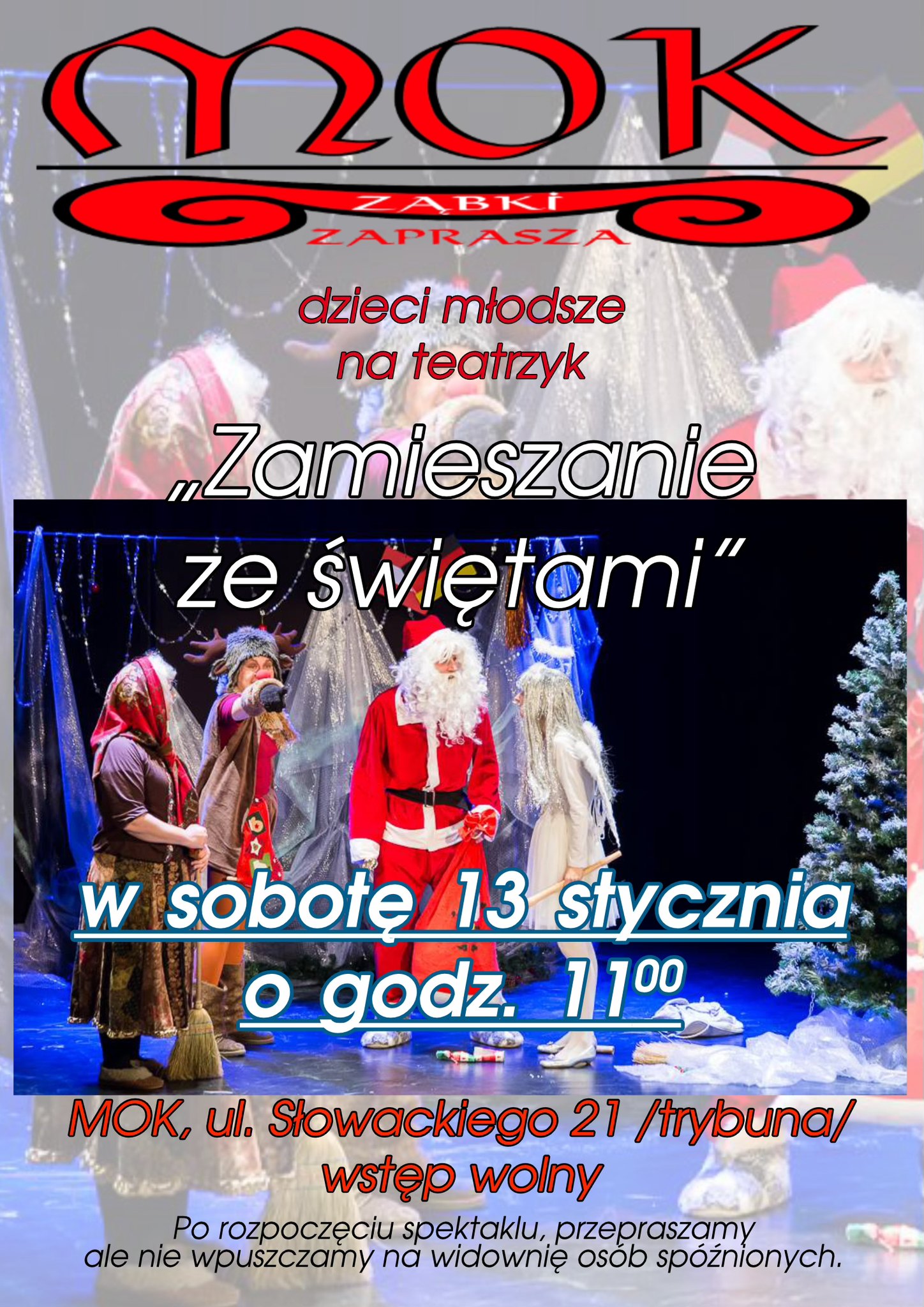 zdjecie na stronie o tytule: Teatrzyk dla dzieci młodszych w sobotę 13 stycznia!