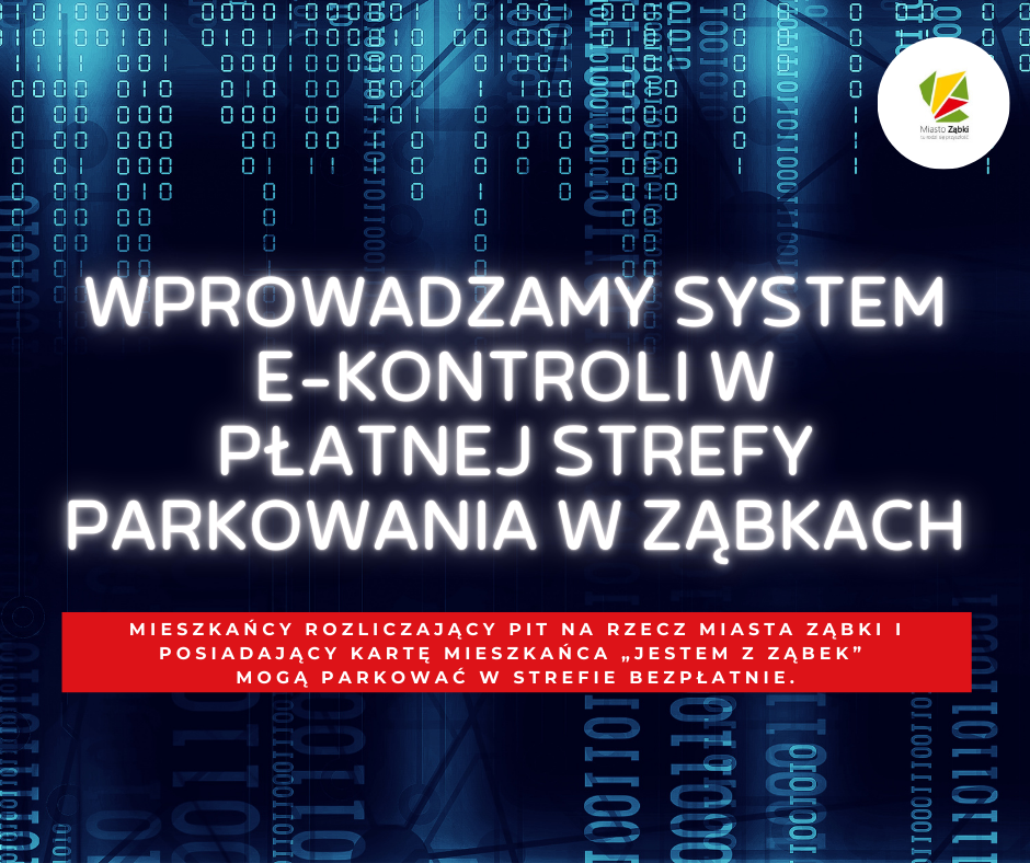 zdjecie na stronie o tytule: Nowoczesny system e-kontroli w płatnej strefie parkowania w Ząbkach