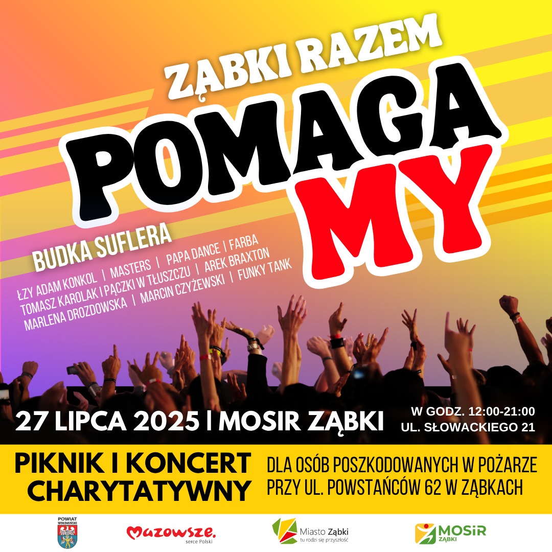 zdjecie na stronie o tytule: 27 lipca gramy dla poszkodowanych w pożarze przy ul. Powstańców 62 w Ząbkach!
