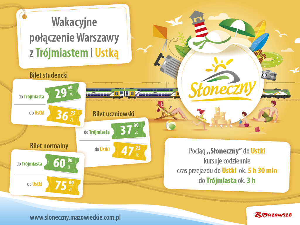 zdjecie na stronie o tytule: Bilety na pociąg &quot;Słoneczny&quot; w sprzedaży od 16
