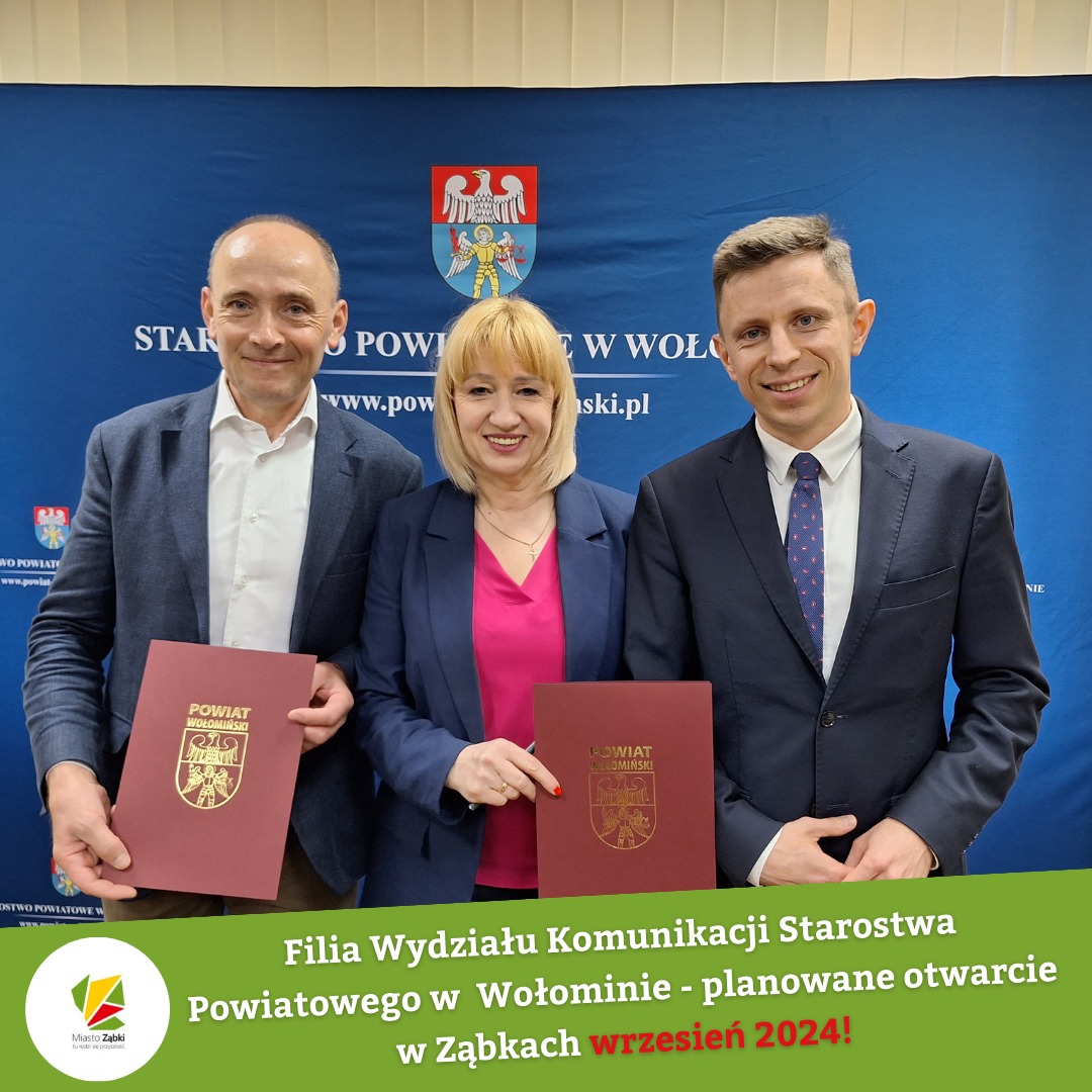 zdjecie na stronie o tytule: Porozumienie w sprawie utworzenia Filii Wydziłu Komunikacji w Ząbkach podpisane!