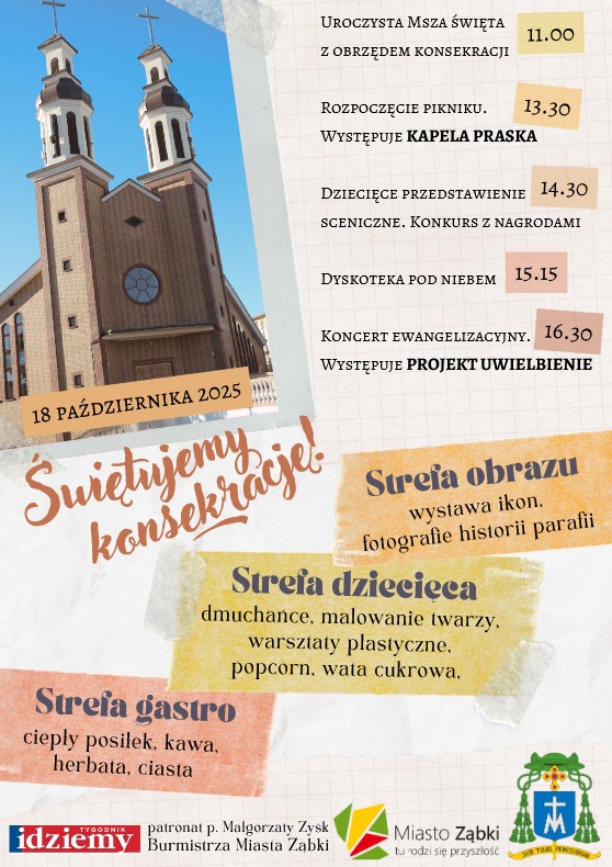 zdjecie na stronie o tytule: Konsekracja kościoła w Parafii Zesłania Ducha Świętego w Ząbkach