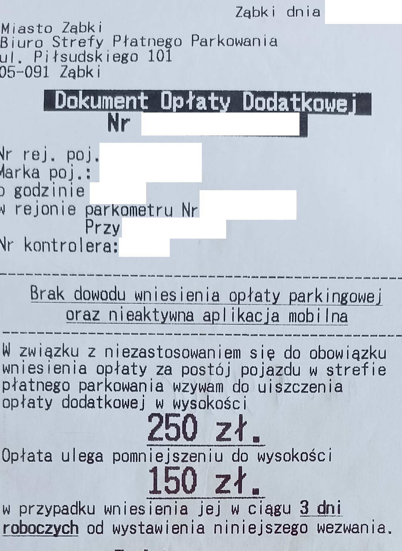 zdjecie na stronie o tytule: Opłata dodatkowa i reklamacje