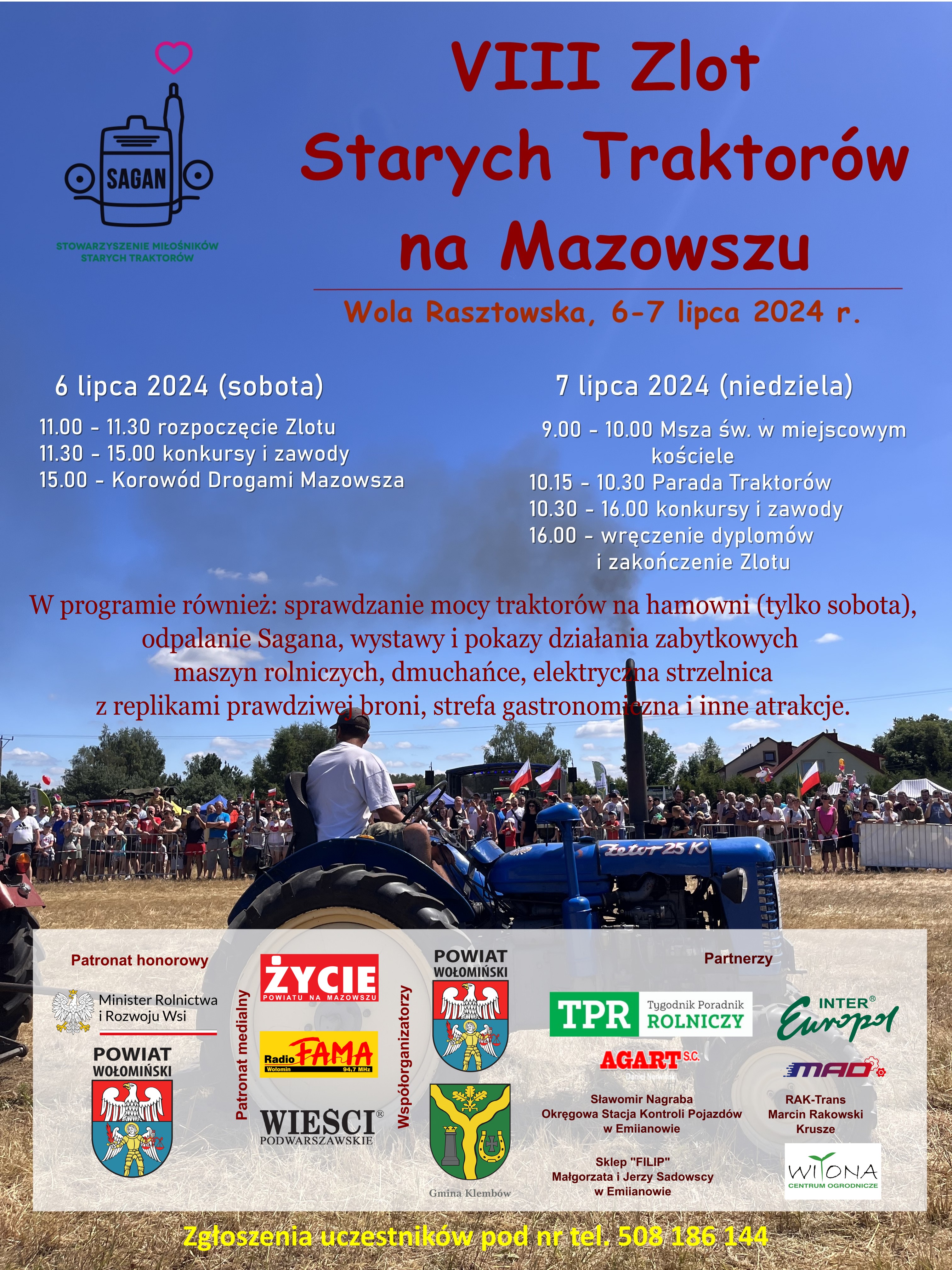 zdjecie na stronie o tytule: Zlot Starych Traktorów w Woli Rasztowskiej w weekend 6-7 lipca!