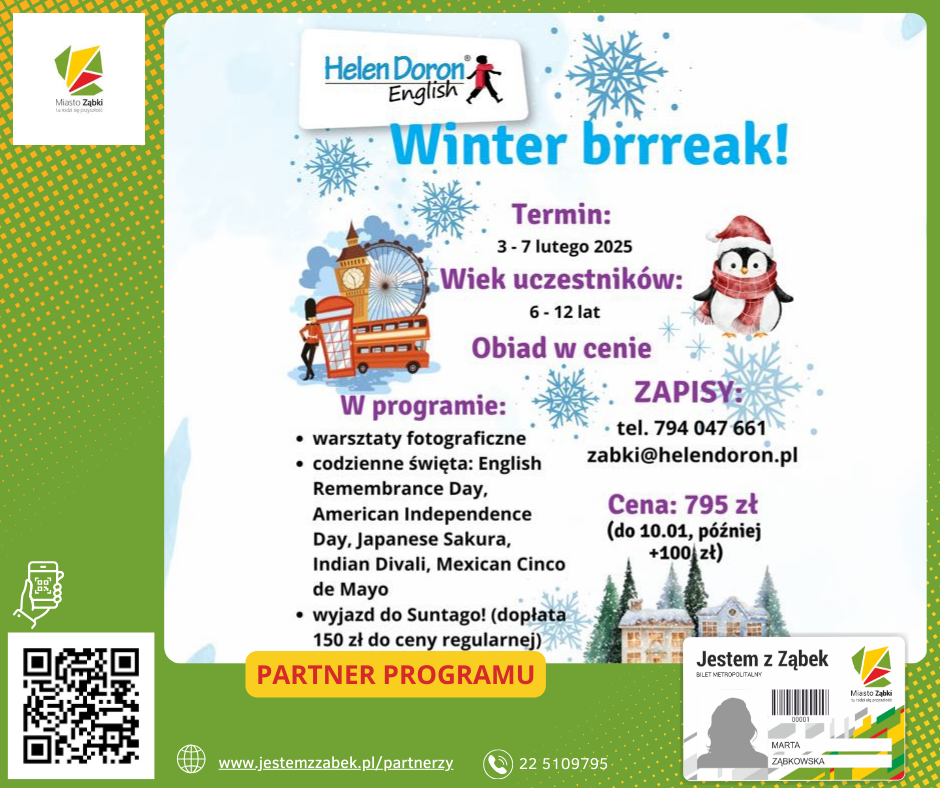 zdjecie na stronie o tytule: Winter brrreak w Helen Doron