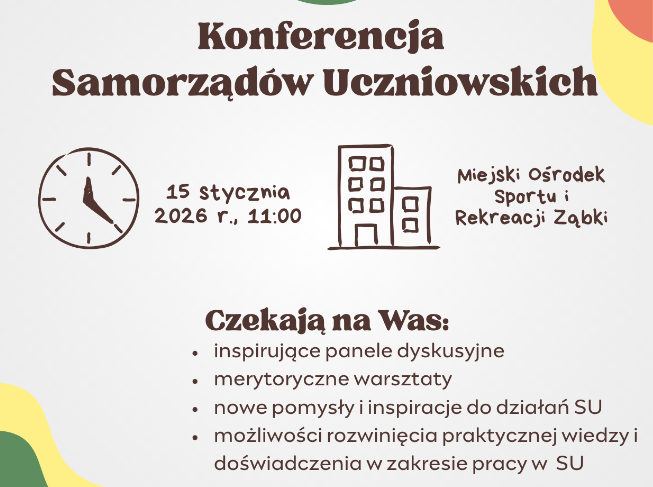 zdjecie na stronie o tytule: Konferencja dla samorządów uczniowskich już 15 stycznia 2026 r.
