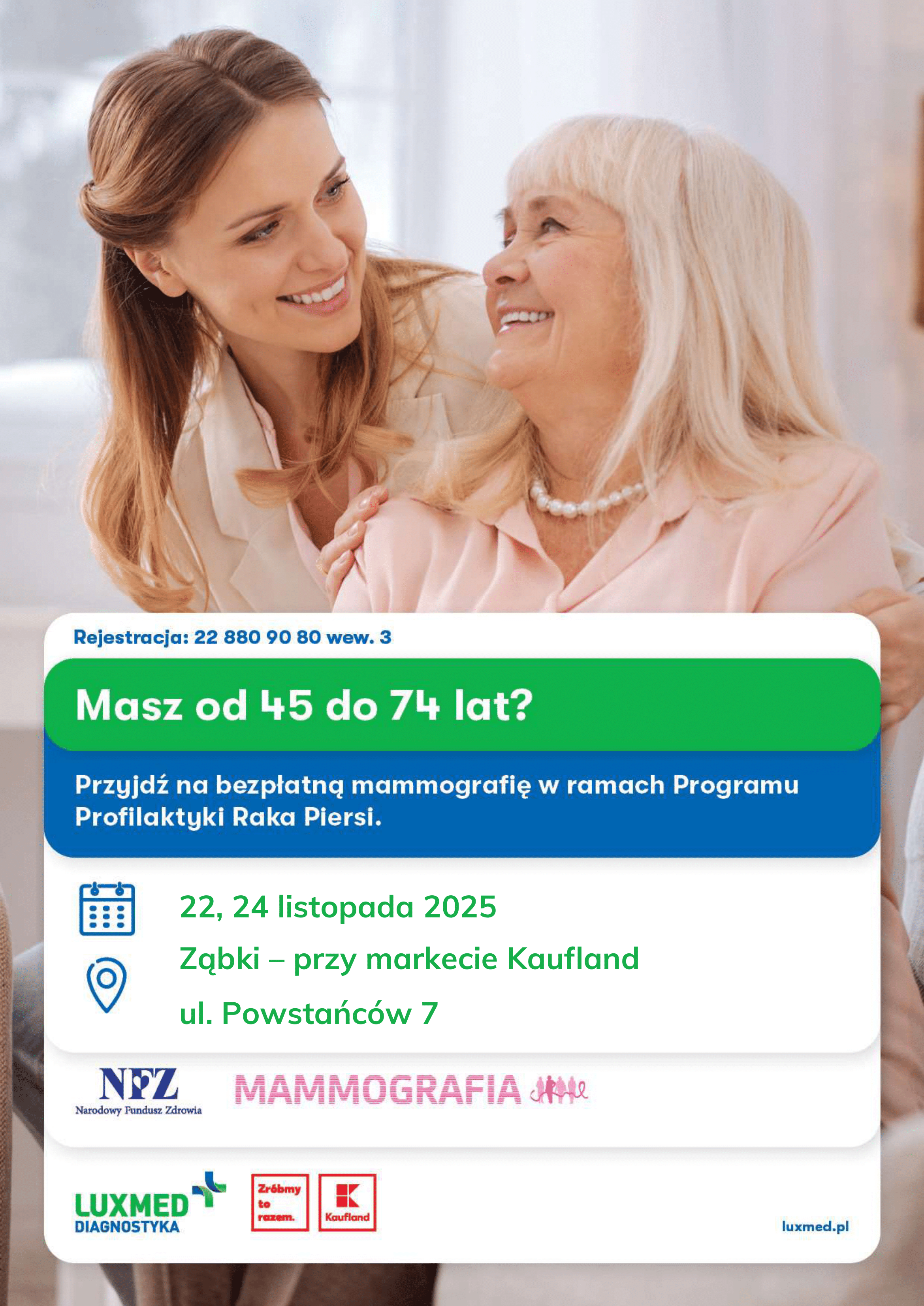 zdjecie na stronie o tytule: Bezpłatna cyfrowa mammografia w Ząbkach