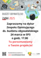 Zaproszenie na dyżur Zespołu Opiniującego ds. budżetu obywatelskiego