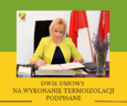Dwie umowy na termoizolację budynkow szkolnych podpisane