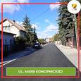 Ulica Marii Konopnickiej z drugą warstwą asfaltu