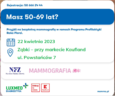 Badania w mobilnej pracowni mammograficznej w Ząbkach w kwietniu