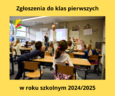 Przyjmowanie zgłoszeń do klas pierwszych SP na rok 2024/2025