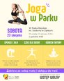 Ostatnie wakacyjne zajęcia z jogi w parku!
