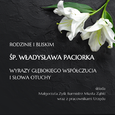 Wyrazy współczucia z powodu śmierci Władysława Paciorka