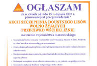 Fotografia dotycząca Uwaga, akcja szczepienia lisów od 4 do 15 listopada