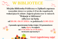 Fotografia dotycząca "Wakacje w bibliotece" to pomysł na kreatywne wakacje