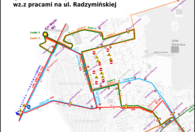 Fotografia dotycząca Weekendowe utrudnienia na ul. Bystrej i Radzymińskiej - linie199 i Z4M w kierunku metra pojadą objazdem