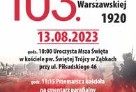 Fotografia dotycząca Zaproszenie na obchody 103.rocznicy Bitwy Warszawskiej w Ząbkach