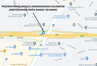 Fotografia dotycząca 6-7 marca protest rolników - blokada węzła Piłsudskiego na trasie S8 i DW629 w Markach